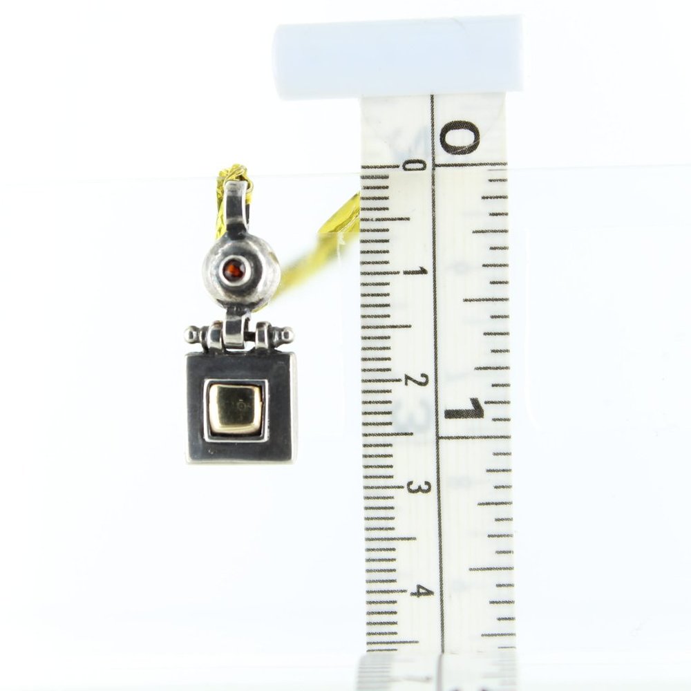 925 Sterling silver pendant with garnet - Picture 2 of 3